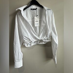 Zara white blouse NWT